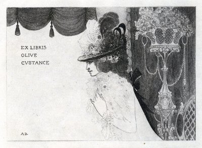 Design for a Book-Plate for Olive Custance by Aubrey Beardsley